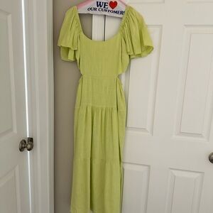 Elegant Lime Green Women's Dress